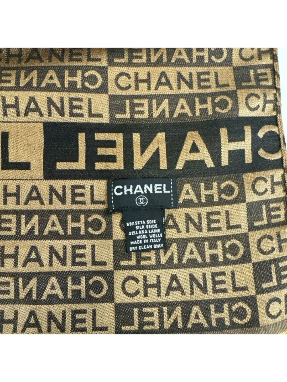 Chanel Logo Shawl Scarf